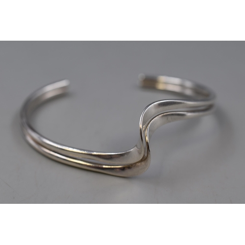 31 - Silver 925 Cuff Bangle Complete with Presentation Box