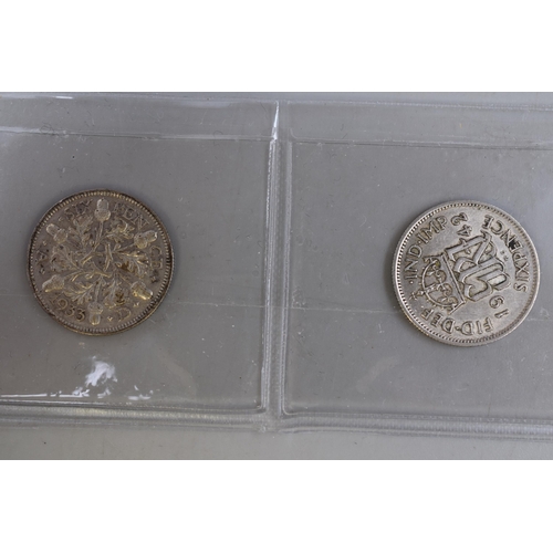 132 - Four George V & George VI Silver Sixpences (1915, 1926, 1933 and 1942)