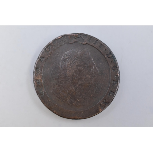 134 - George III 1797 Cartwheel Two Pence Coin