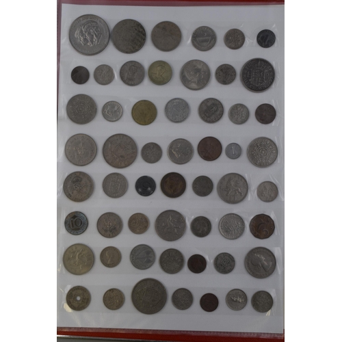 146 - Folder Containing approx 200 Mixed GB and Worldwide Coinage