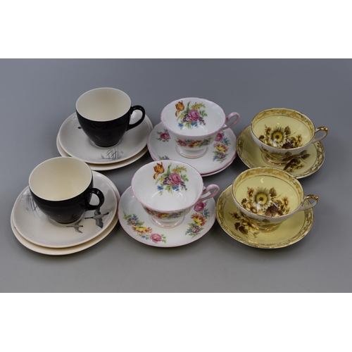 249 - Two Johnson Bros Flying Geese Trios, Two Sovereign House Duo's and two Shelley Cups and Saucers