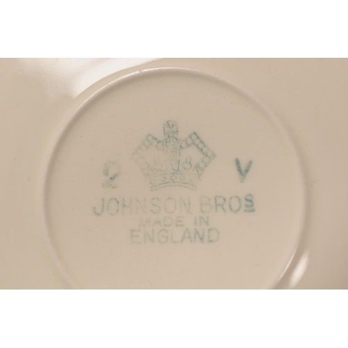 249 - Two Johnson Bros Flying Geese Trios, Two Sovereign House Duo's and two Shelley Cups and Saucers