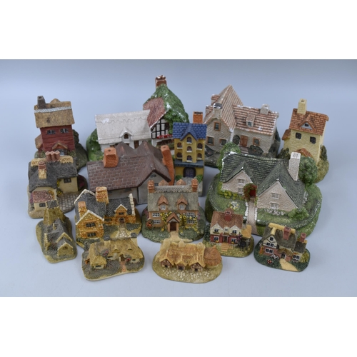 251 - Selection of 15 Collectors Miniature Buildings including Houses, Church, Cottages and More