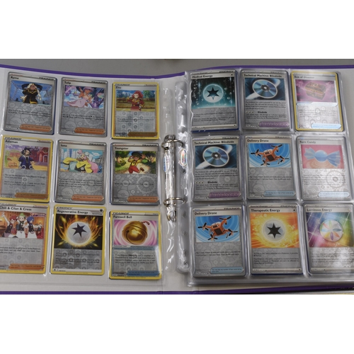 165 - Three Folders of Assorted Modern Pokemon Cards To Include Holo, Reverse Holo, And More