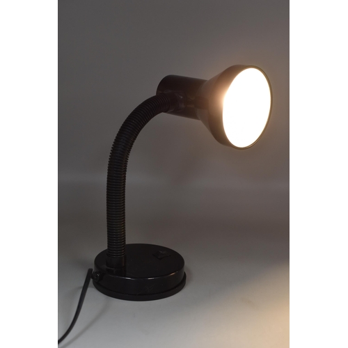 266 - Flexible Black Desk Lamp, Working when Tested