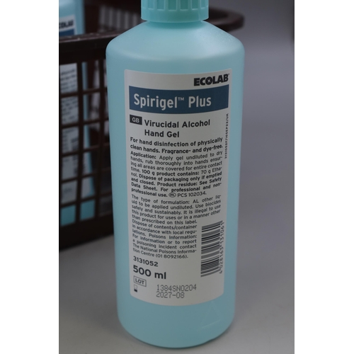 376 - Ten Bottles Ecolab Spirigel Plus Hand Sanitizer, 500ml