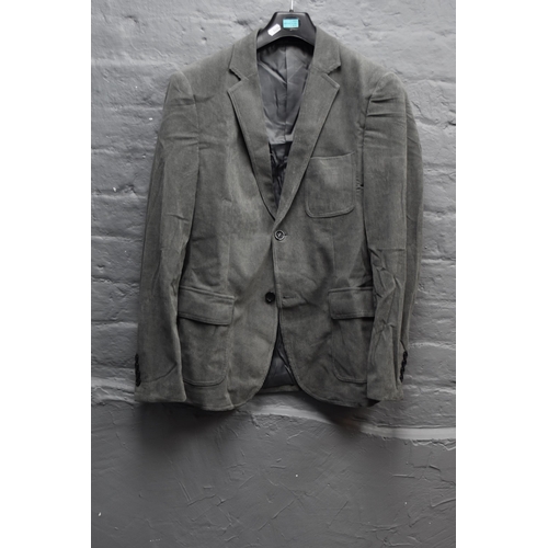 512 - New Paul Jones Corduroy Gents Grey Jacket (Size Small)