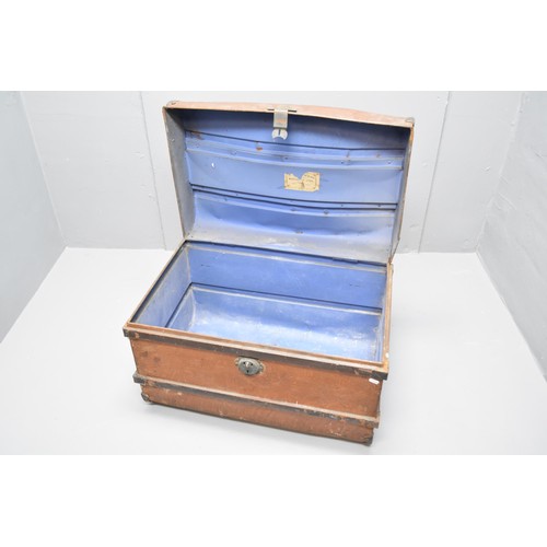 522 - Vintage Steel Banded Trunk (29