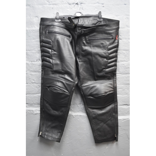 540 - A Sportek Leather Biker Jacket (Size Unknown), With Pair of Leather Bikers Trousers (27 Leg)