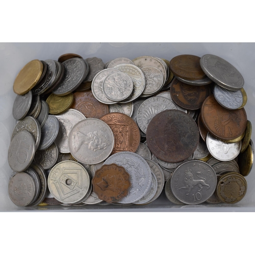 160 - A Selection of Assorted Worldwide Coins, Approx 1.1kg