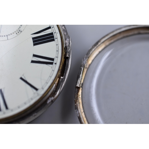 51 - A Hallmarked Chester Silver Pocket Watch Circa 1859. Mechanism in Working Order But Requires Attenti... 