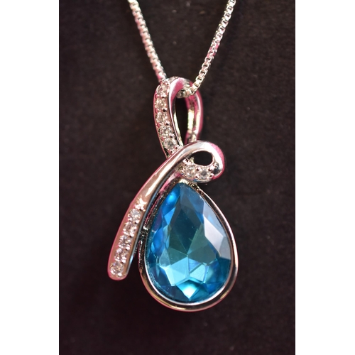 63 - Sterling Silver Angel Water Drop Pendant Necklace complete with Presentation Box