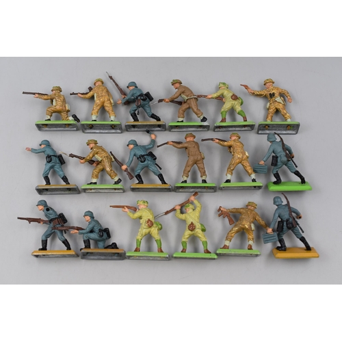 194 - A Selection of Britains Deetail Metal Painted Soldiers, Some Are AF