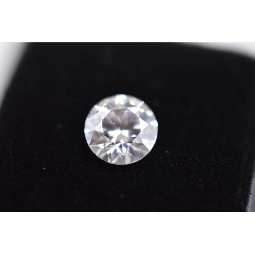 82 - 1.0 Carat 6.5mm Round Brilliant Moissanite complete with GRA Report and Warranty Card