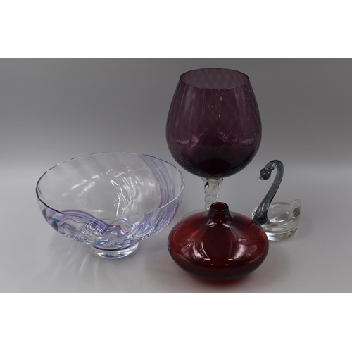 272 - Four pieces of Quality Glassware Including Caithness (Tallest 9