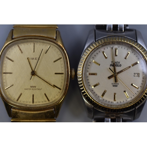 102 - A Selection of Four Gents Watches To Include Sekonda Mechanical 21 Jewels, Timex Mechanical, Seiko, ... 