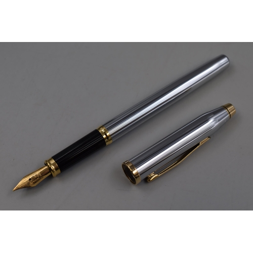 221 - A Cross Gold and Silver Tone Fountain Pen, In Presentation Case