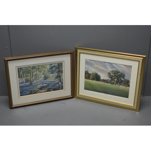 331 - Two Framed and Glazed Marji Daisley Prints To Include 'On The Green' and Other. Largest Approx 50cm ... 