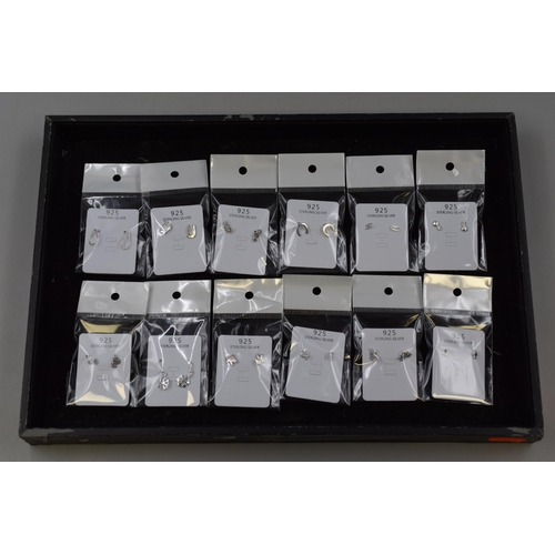 115 - Twelve Pairs of Silver 925 Earrings