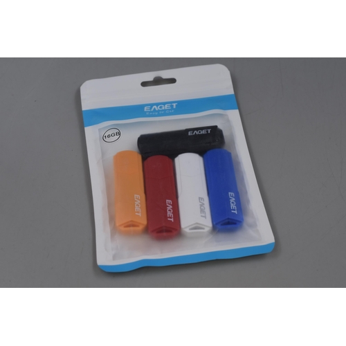 347 - Five New 16GB USB Pen Drives