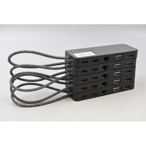 359 - Five HP USB C Mini Docking Stations