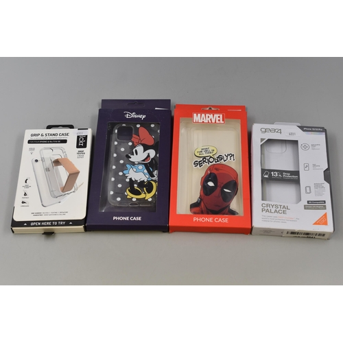 361 - Four Phone cases to include a Marvel Deadpool case for Samsung A50/A50s/A30s, Gear 4 iPhone 12/12 pr... 