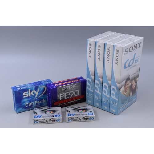 365 - Selection of Sealed Blank Video and Audio Cassettes