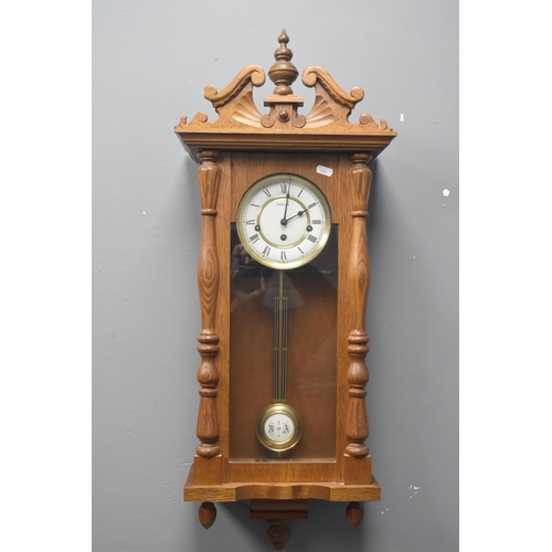 371 - A Franz Hermle Westminster Chime Wall Clock, Approx 82cm Tall