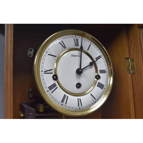 371 - A Franz Hermle Westminster Chime Wall Clock, Approx 82cm Tall