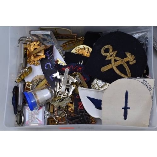 245 - Selection of Military Insignia, Patch Badges , Berets, Tankard, Plaque and More