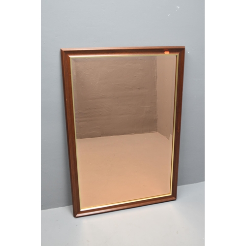 374 - Copper tinted bevelled edge mirror (40