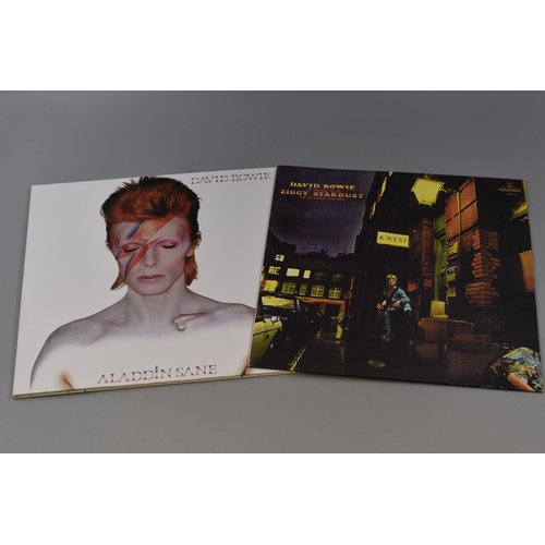 430 - Two David Bowie 2016 Repress Vinyl LPs To Include Aladdin Sane Gatefold (DB69735), And Ziggy Stardus... 