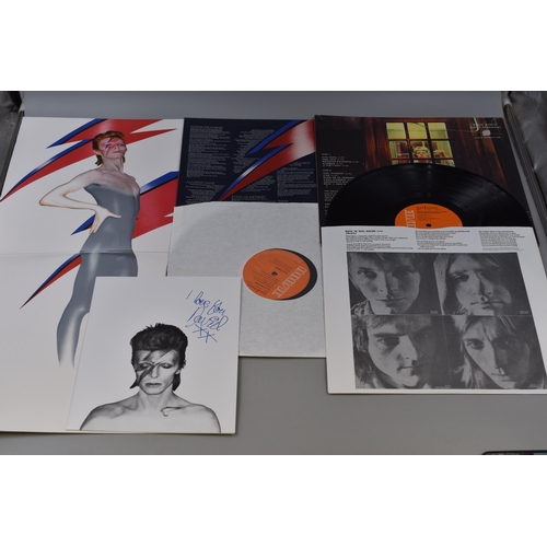 430 - Two David Bowie 2016 Repress Vinyl LPs To Include Aladdin Sane Gatefold (DB69735), And Ziggy Stardus... 