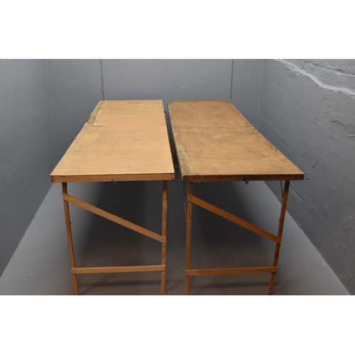 553 - Two 6ft Folding Pasting/Traders Tables