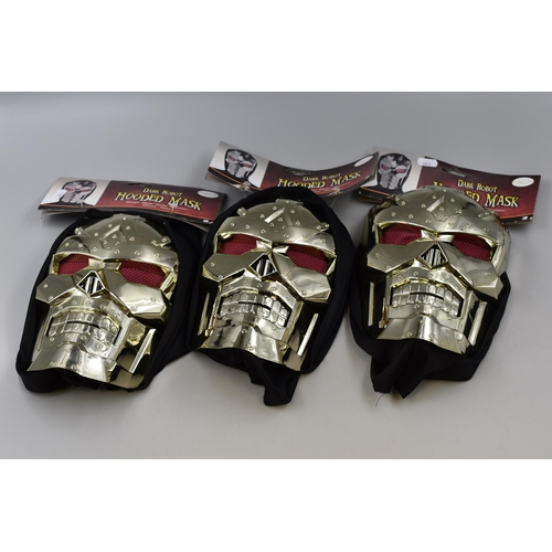 466 - Three New Dark Robot Hooded Masks