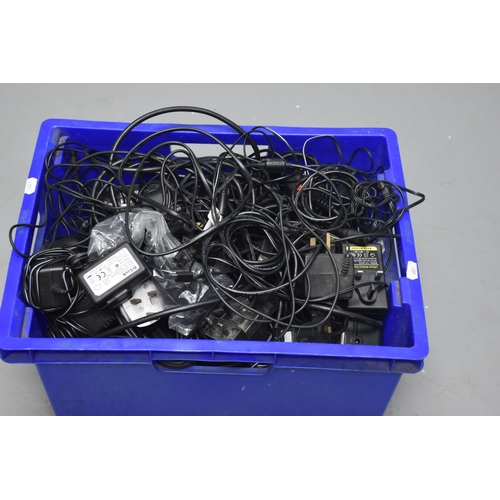 688 - Very large mixed lot of power leads, charging leads and AC adapters and many more