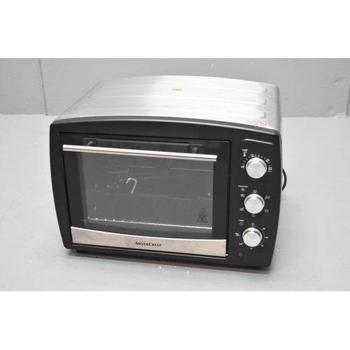 487 - A Silvercrest 1500w Electric Oven & Grill (SGBR 1500 B3), Powers On When Tested