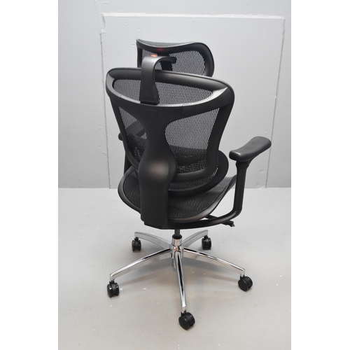 514 - Brand New High End Sihoo Ergonomics Task Office Chair Featuring Adjustable Headrests, Lumbar Support... 