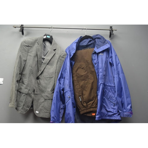 694 - Two Jackets to Include A New Paul Jones Corduroy Gents Grey Jacket (Size Small) & A Nike Reversi... 