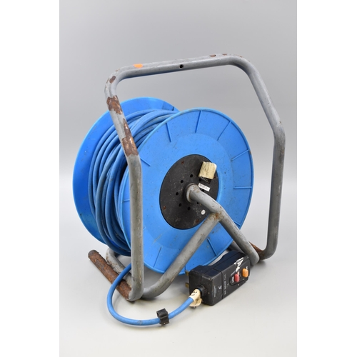 584 - Masterplug 40mtr 2 Socket Extension Reel with RCD Protection