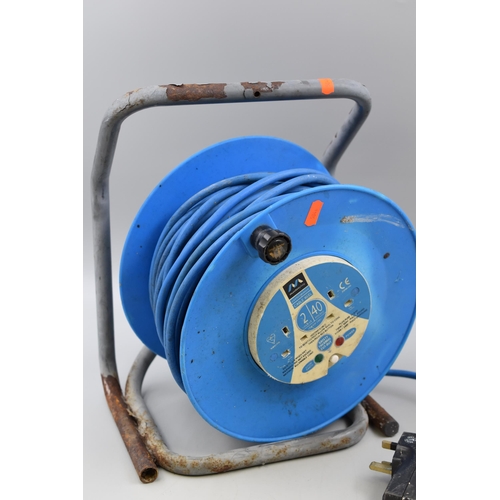 584 - Masterplug 40mtr 2 Socket Extension Reel with RCD Protection