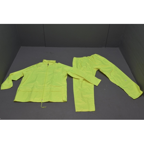 596 - A Hi Vis 4XL Industrial Rugbi Supplies Jacket and Trousers