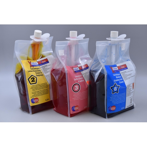 601A - Three 1.5L packs of Shorrock Trichem concentrated cleaner to include Surface cleaner & sanitiser... 