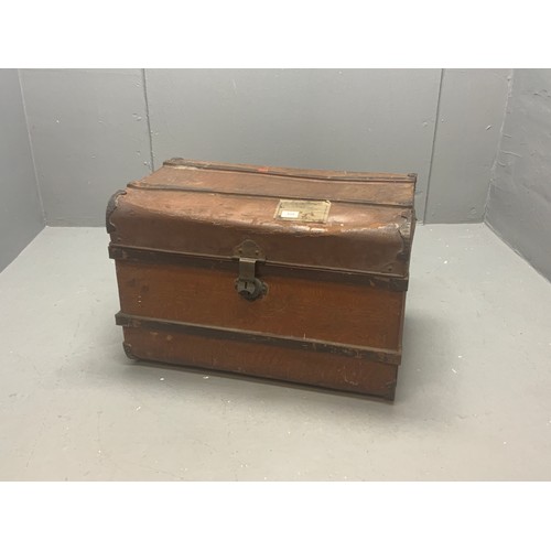 519 - Vintage Steel Banded Trunk (29