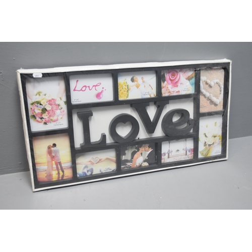 376 - 2 Large wall hanging photo frames one says Love and family (14