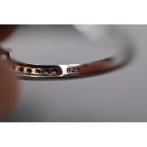 8 - Silver 925 Ring, Size R, Complete with Prese