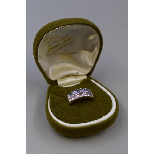 9 - Silver 925 Multi Stoned Ring Complete with Presentation Box