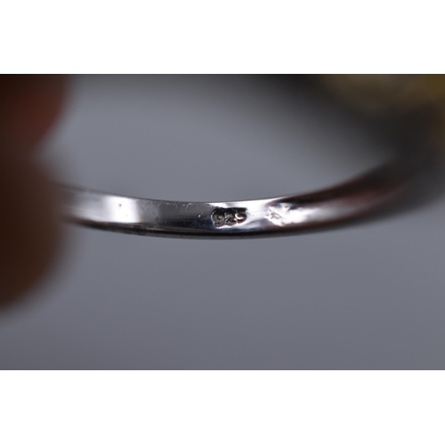 20 - Silver 925, Yellow stoned ring, Size T, Complete with Presentation Box
