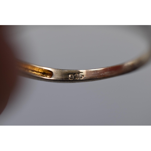 27 - Silver 925 Ring, Size R, Complete with Presentation Box