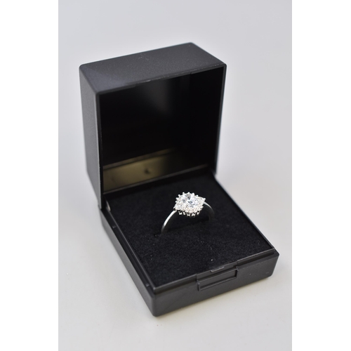 32 - Silver 925 Ring, Size J, Complete with Presentation Box